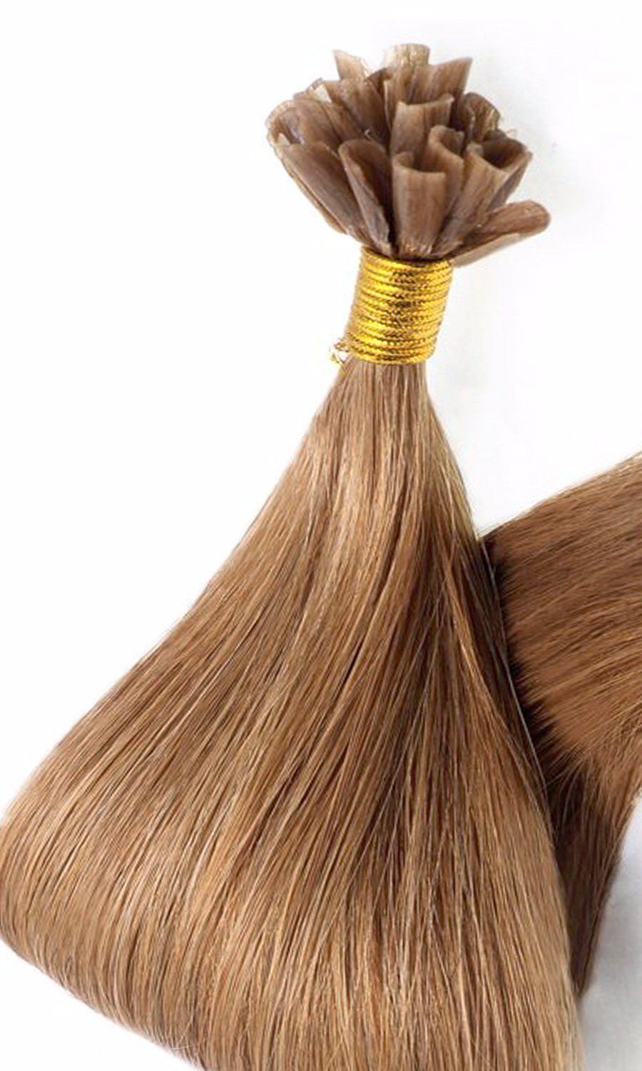 Adhésifs de kératine pour cheveux brun clair caramel