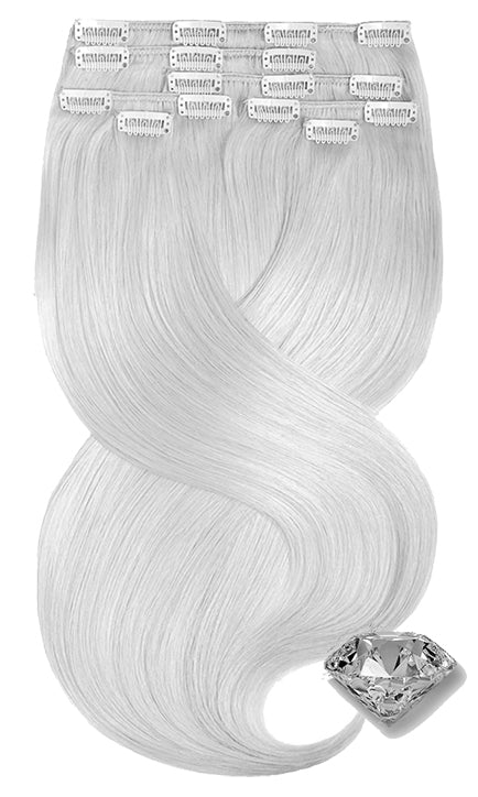 Extensions à Clips Diamonds Silberblond