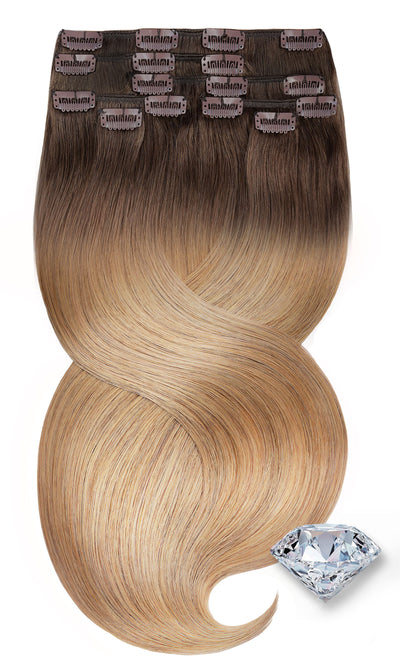 Extensions à Clips Diamonds Line Caramel Mocha