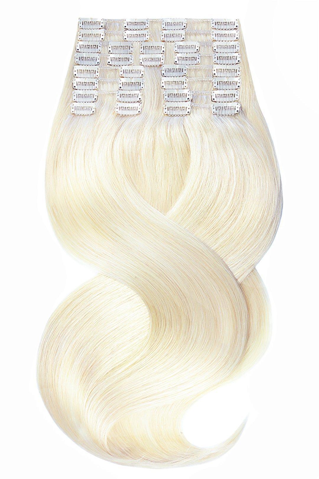 Extension de Cheveux a Clip Naturel Blond Clair