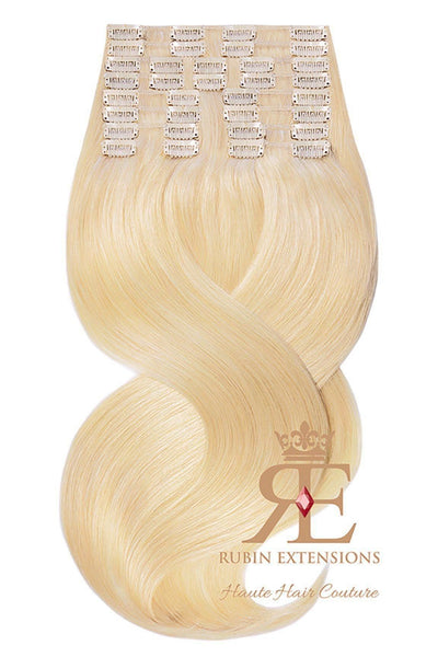 Extension de Cheveux a Clip Naturel Blond Miel