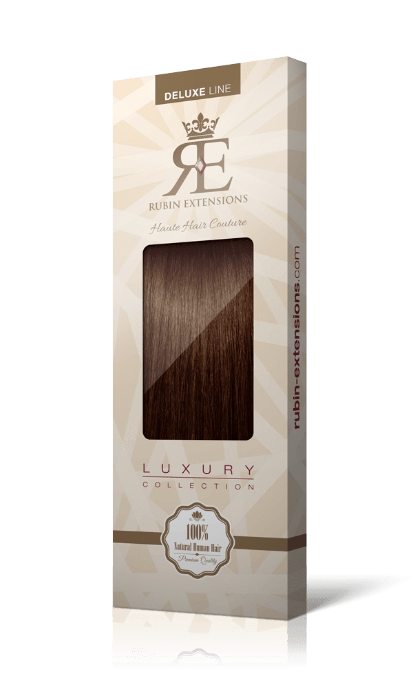 Extension de Cheveux a Clip Naturel Châtain Foncé