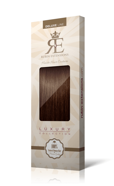 Extension de Cheveux a Clip Naturel Châtain Foncé