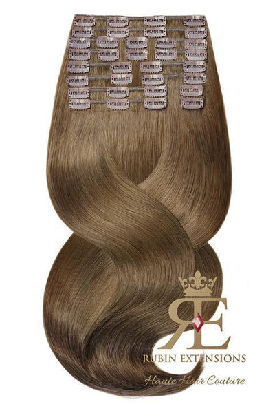 Extension de Cheveux a Clip Brun Doré Naturel