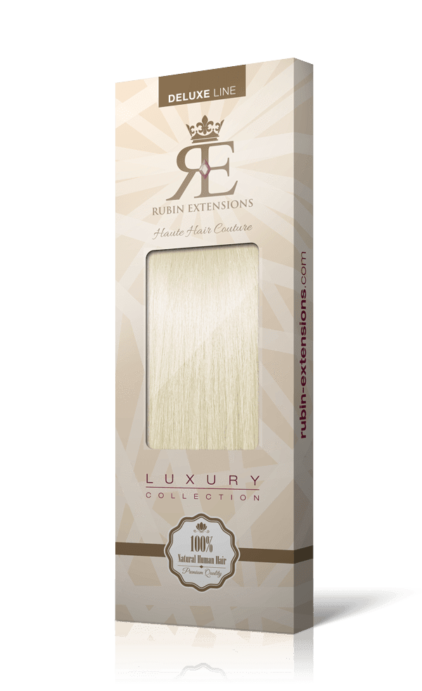 Extension de Cheveux a Clip Naturel Blond Platine