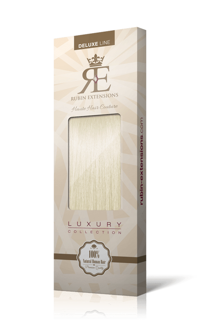 Extension de Cheveux a Clip Naturel Blond Platine