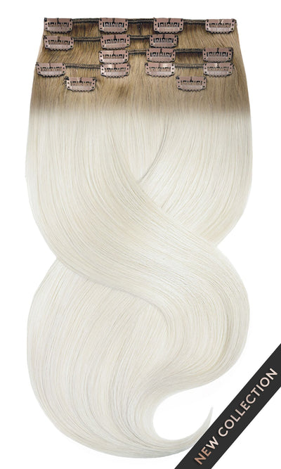 Ombré Fashion Line Blond Miel Blond Argente Clip Extension