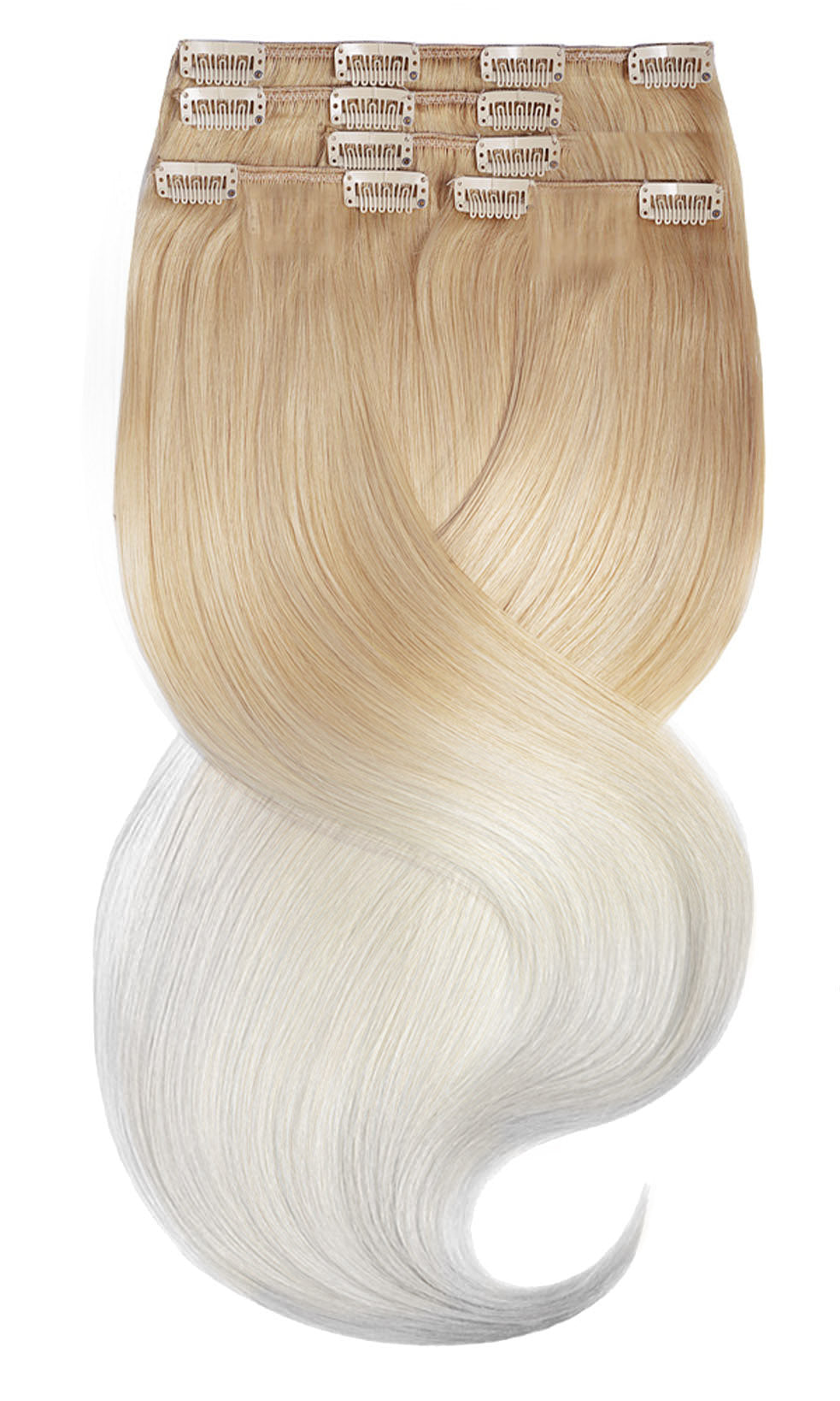 CLIP IN OMBRÉ BALAYAGE BLOND MIEL & BLOND ARGENTE