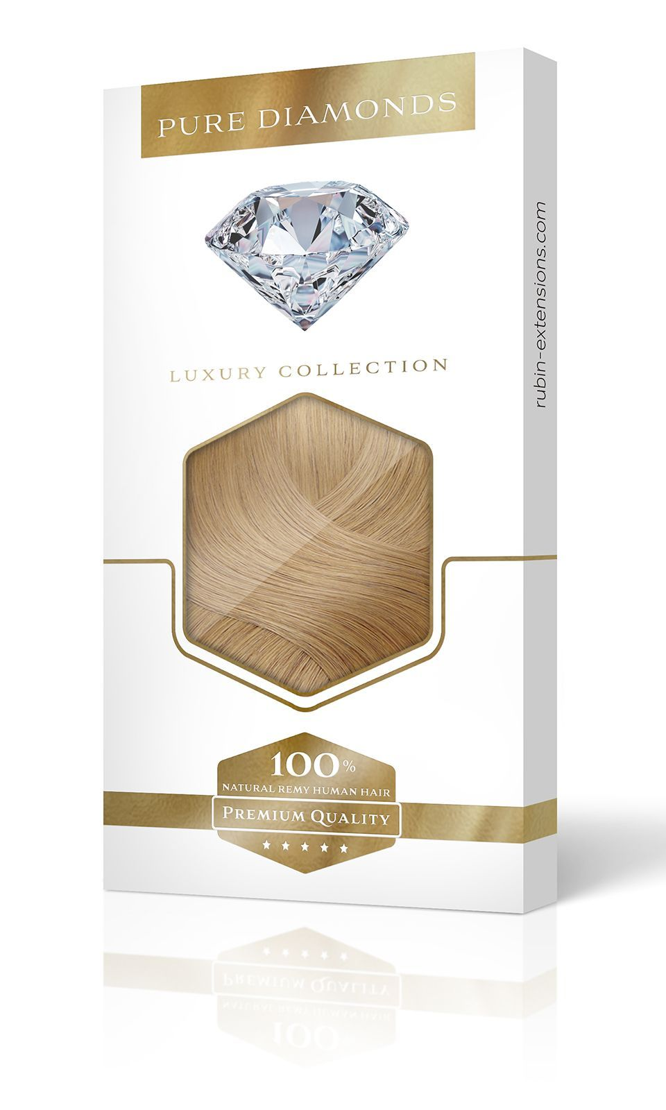 Extensions à Clips Diamonds Line Brun Clair Caramel