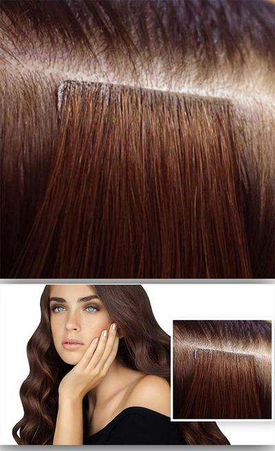 PRO DELUXE INVISIBLE LINE Chatain Fonce