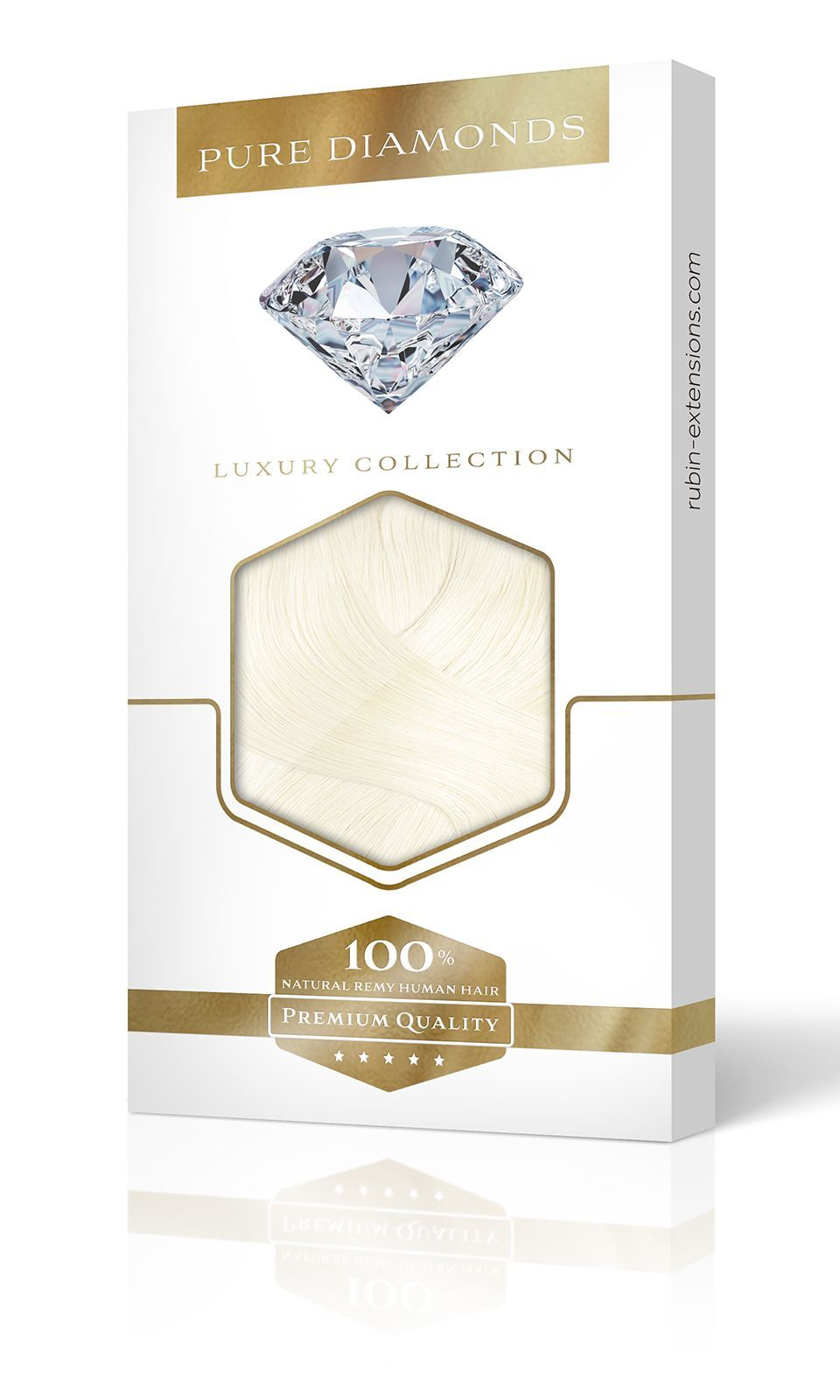 Extensions à Clips Diamonds Line Blond Platine