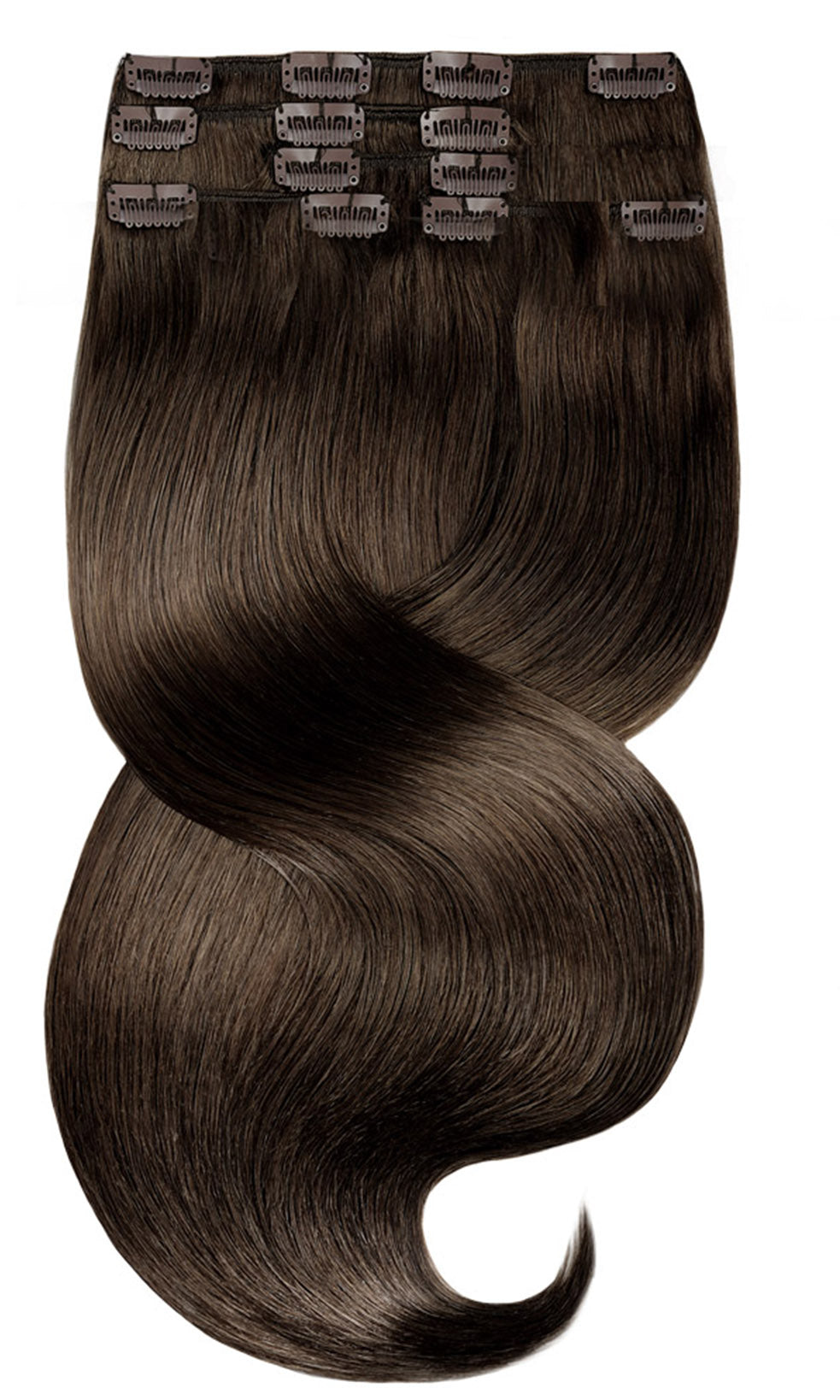 Extensions à Clips  Brun Chocolat Foncé