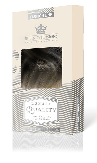 Extensions à Clips Noir & Blond Argenté
