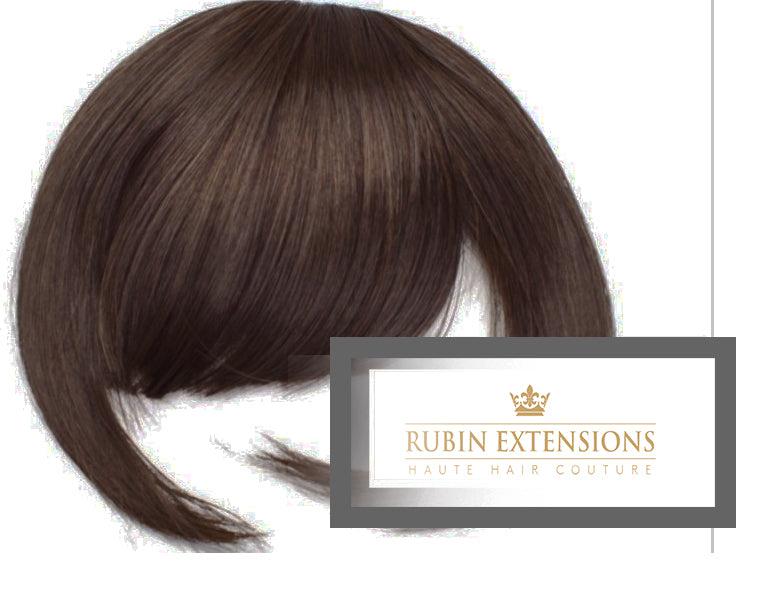 Franges 100% Remy avec cheveux naturels châtain foncé