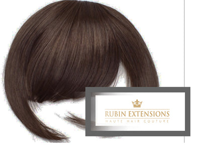 Franges 100% Remy avec cheveux naturels châtain foncé