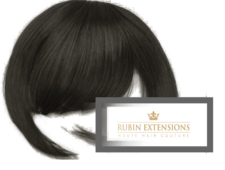 Franges 100% Remy avec cheveux naturels brun-noir