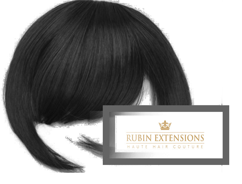 Frange Noire 100% Remy avec cheveux naturels