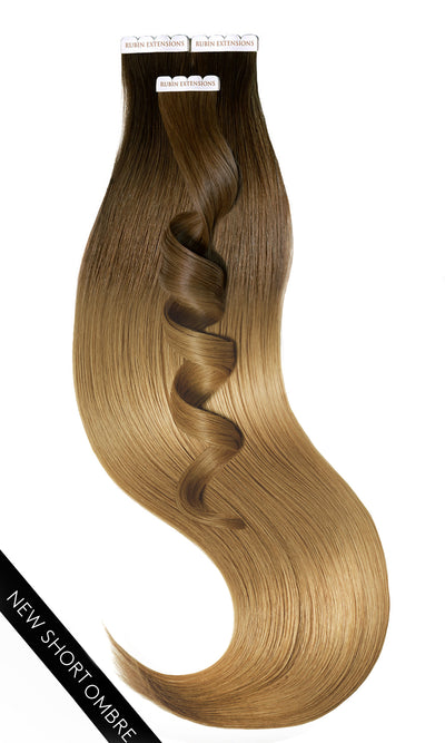 PRO DELUXE LINE OMBRÉ Brun Chocolat Foncé & Brun Clair Caramel bande dans les extensions