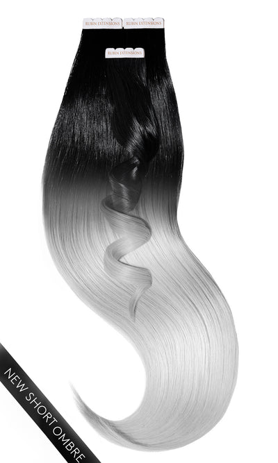 PRO DELUXE LINE OMBRÉ Noir & Blond argenté - Extensions adhésives 