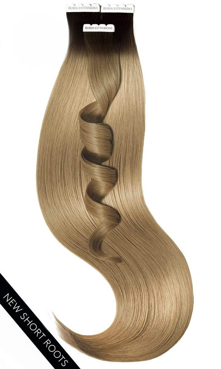 Extensions Adhésives - Tape-in Extensions (Racines-Foncées) Noir & Brun Froid