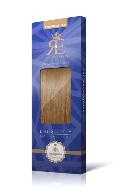 Extensions adhésives de cheveux couleur brun clair caramel