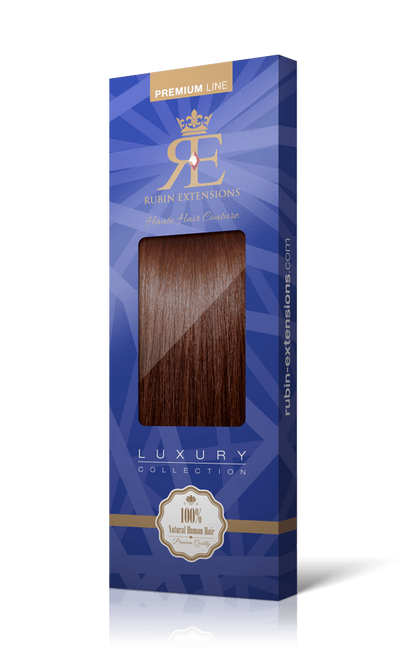 Extensions Adhésives de cheveux humains couleur brun acajou