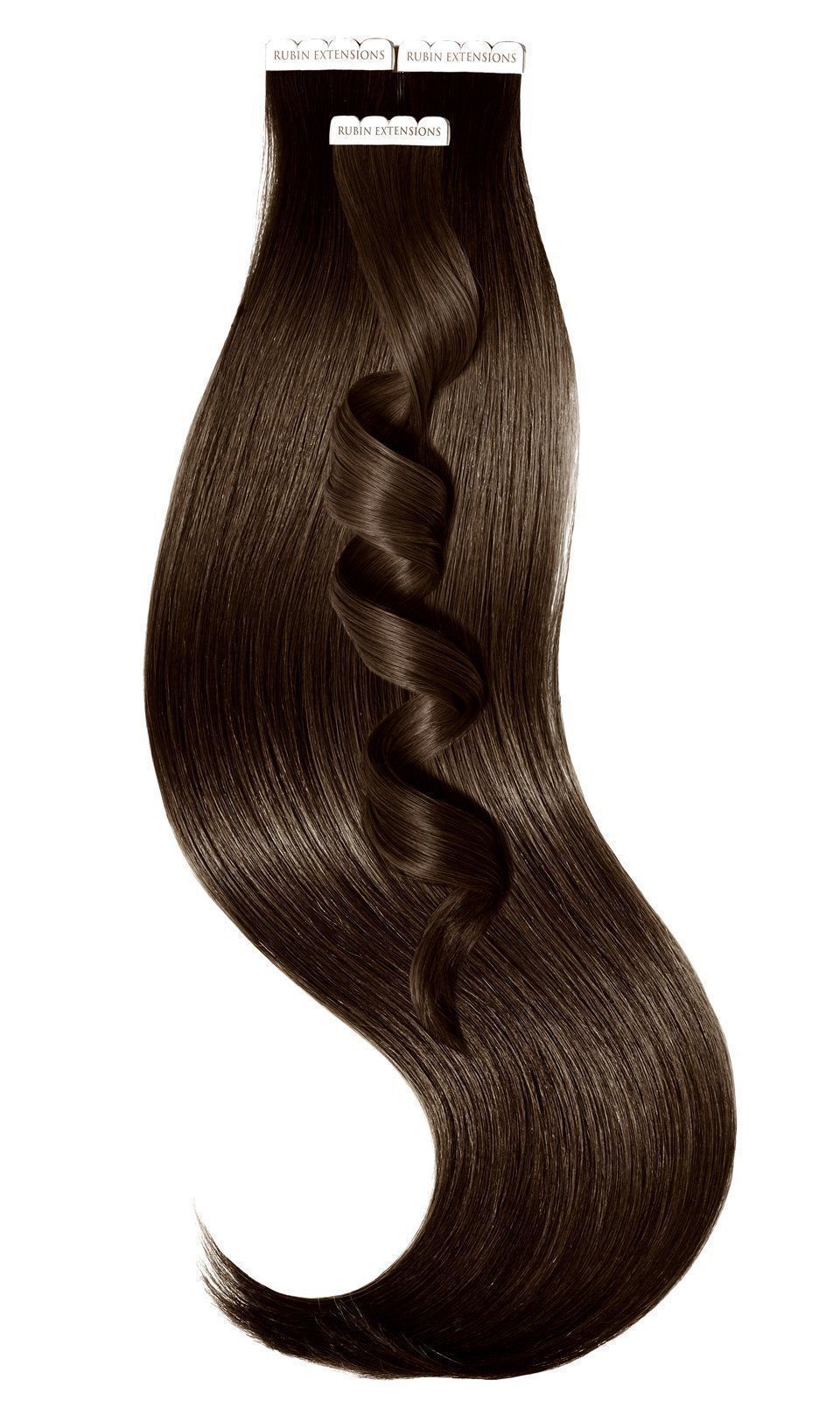 Extensions Adhésives - Tape-in Extensions Brun Chocolat Foncé
