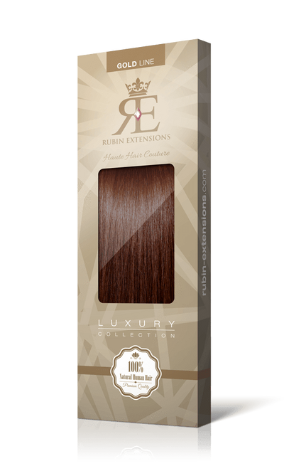 Frange à clip 100% Remy avec cheveux naturels brun acajou