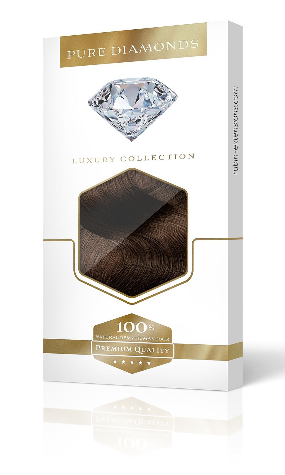 Extensions à Clips Diamonds Line Châtain Foncé