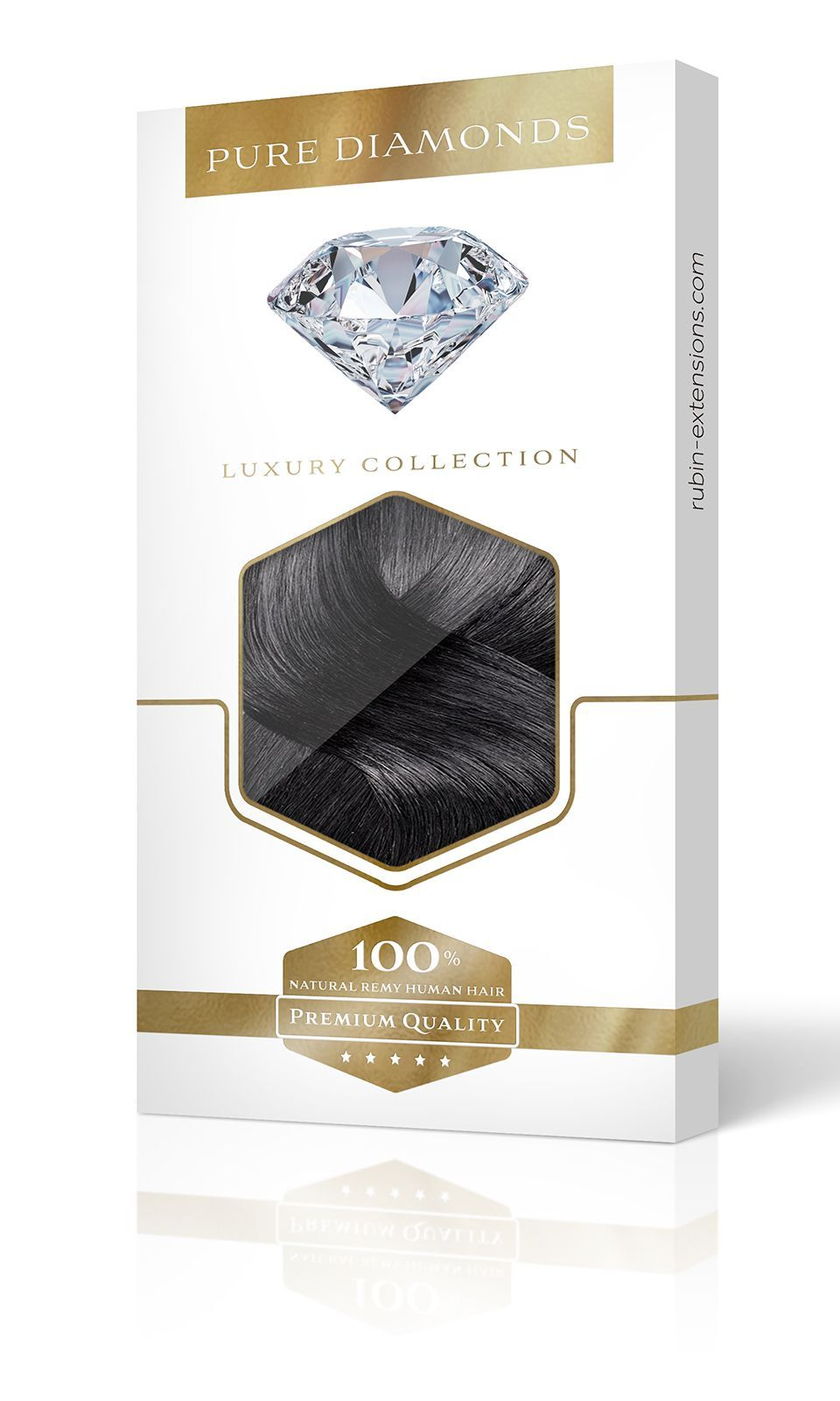 Extensions à Clips Diamonds Line Noir