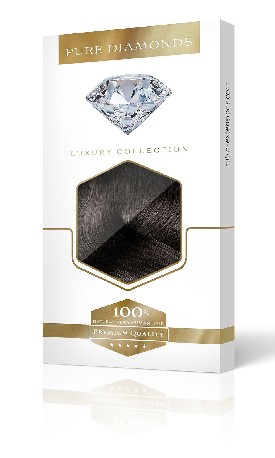 Extensions à Clips Diamonds Line Brun-Noir
