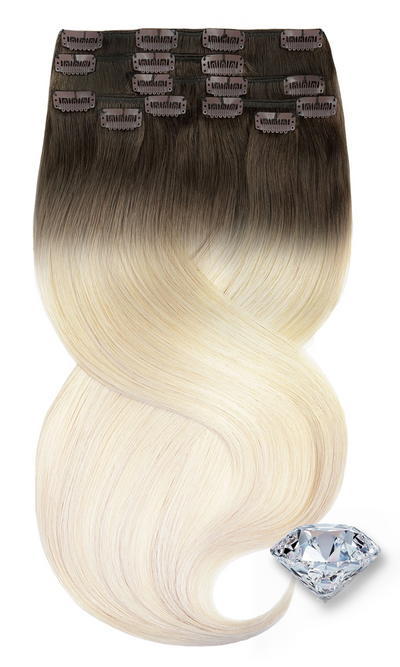 Extensions de Cheveux à clips Ombré Pure Diamonds Sombre Beige